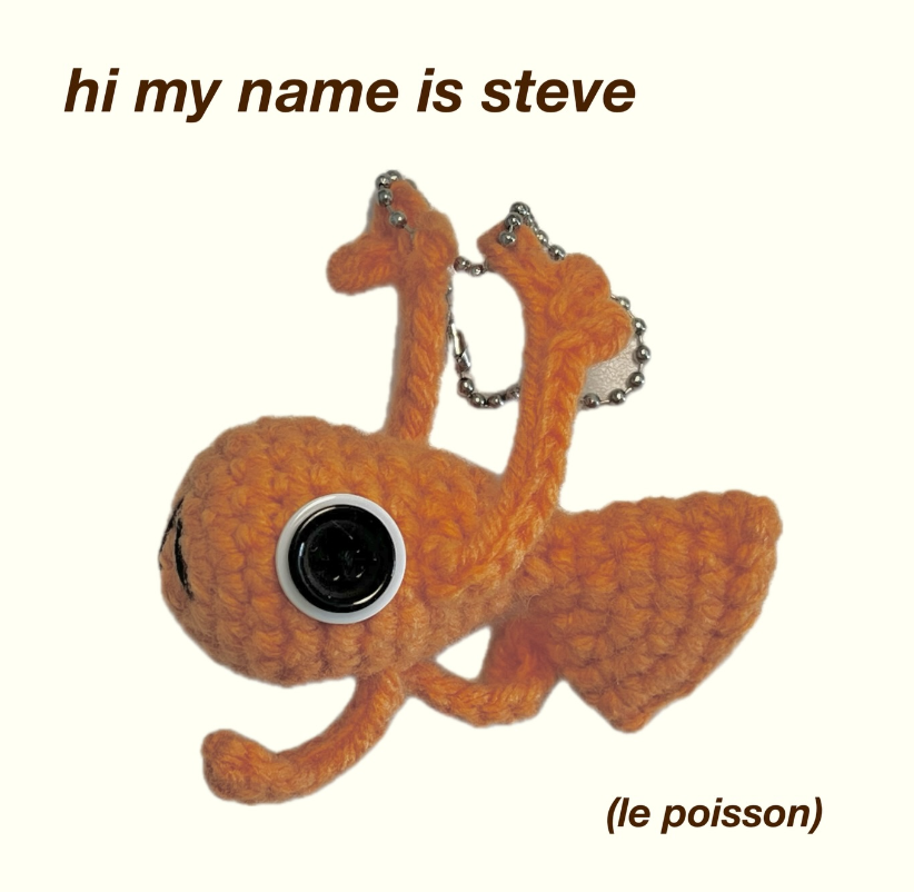 crochet steve the fish