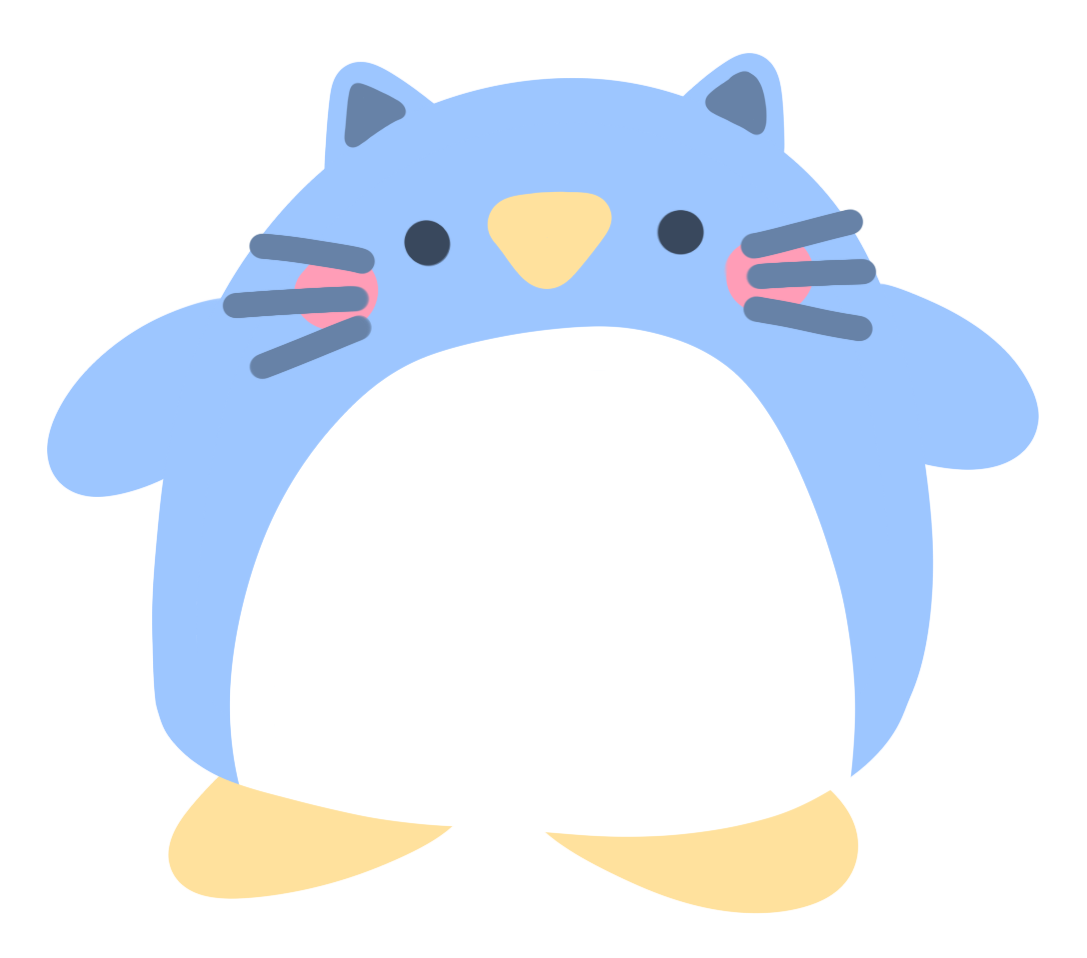 blue penguin that looks like a cat