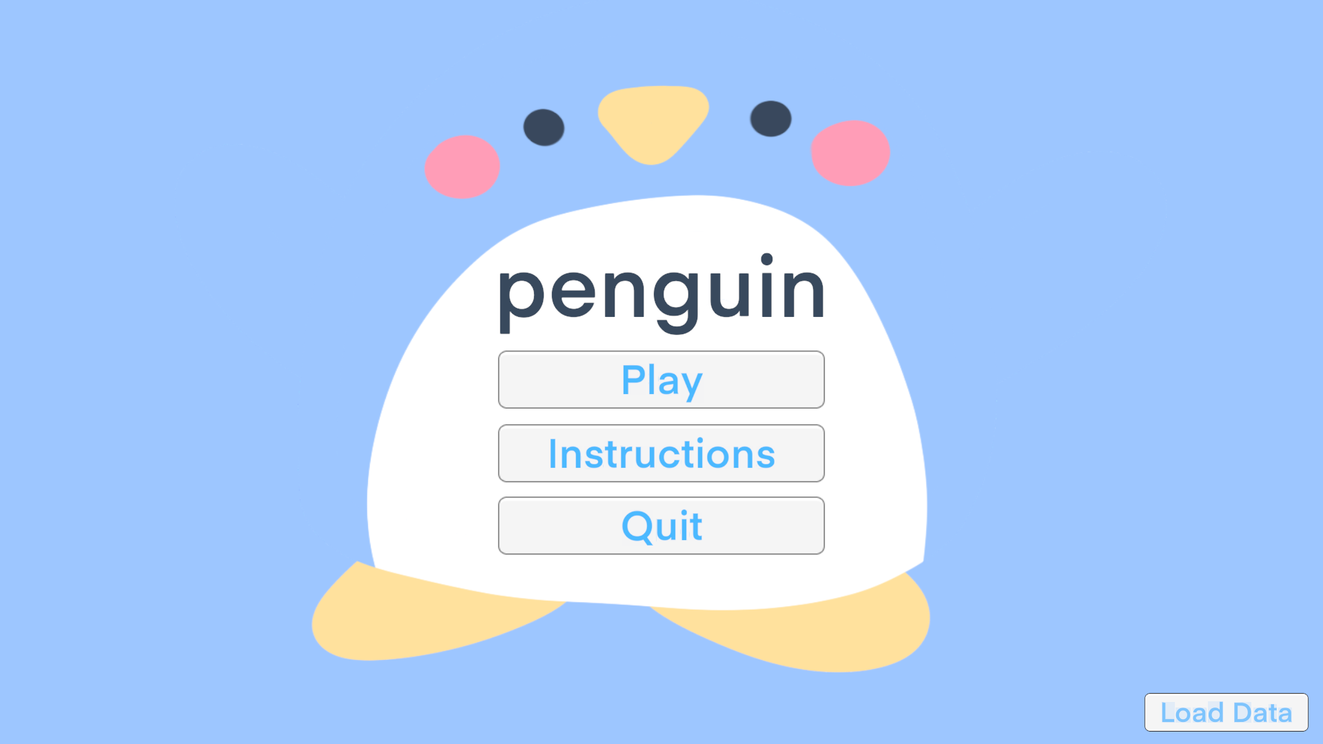 penguin with play buttons